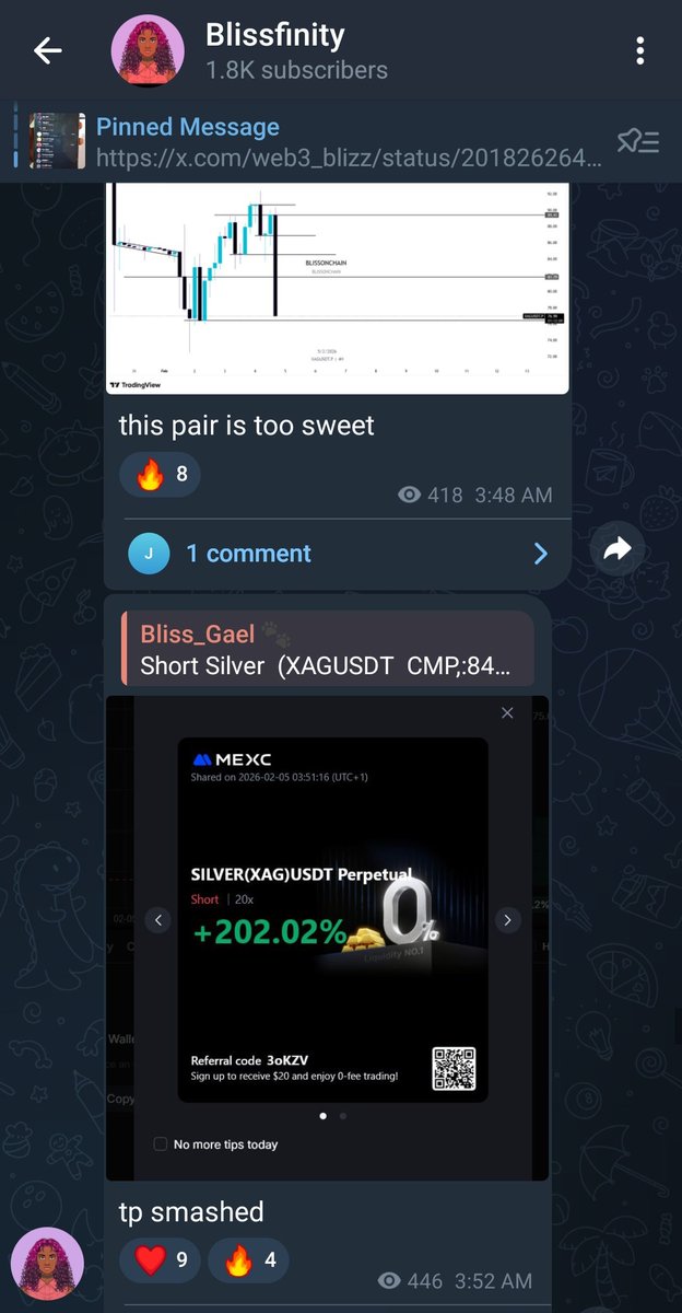 web3_blizz's tweet photo. Wednesday/Thursday Trade Summary 

$BCH Short=BE
$XAGUSDT Short=win 🔥 
$WILD Short =win 🔥 
$ATOM Short=win 🔥 https://t.co/PHQgCCmc97