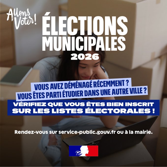 Image de Préfet de la Haute-Vienne - #Municipales2026 I 🗳️ Demain, c'est le dernier jour pour vous inscrire en mairie sur les listes éle