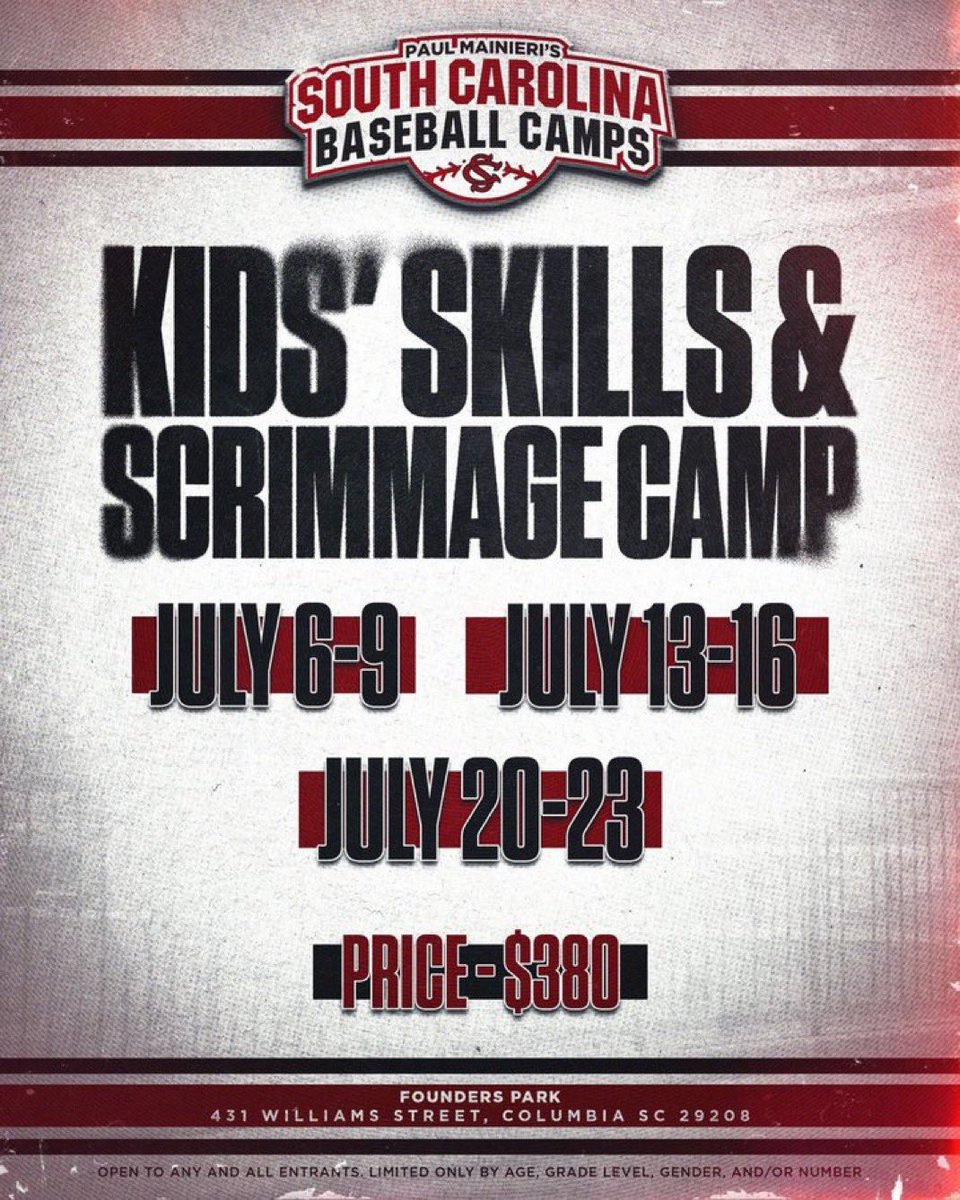 South Carolina Baseball Camps tweet media