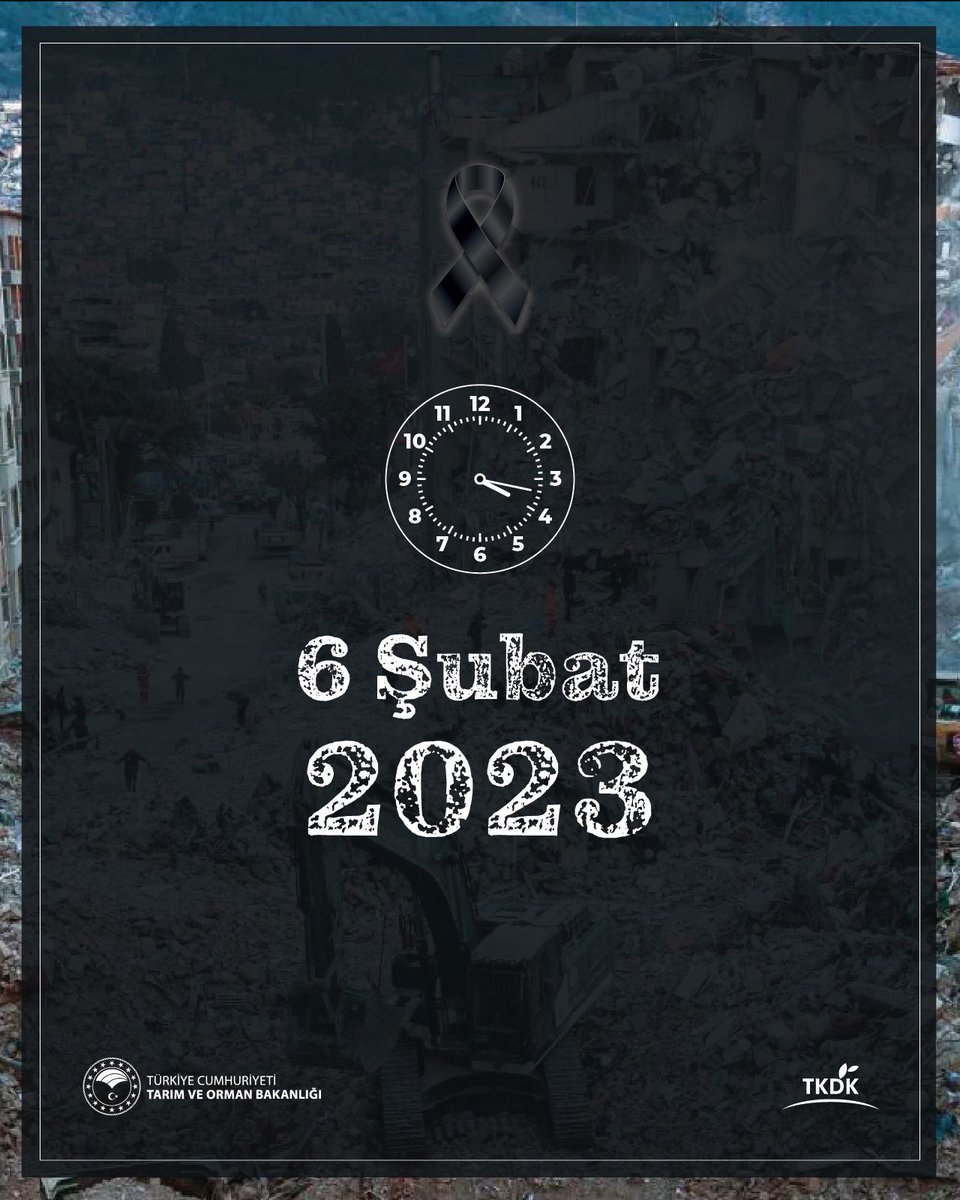 6 Şubat 2023 tarihinde meydana gelen depremlerde hayatını kaybeden vatandaşlarımızı rahmetle anıyor; geride kalanlara sabır diliyoruz.

Depremden etkilenen tüm vatandaşlarımıza bir kez daha geçmiş olsun dileklerimizi iletiyoruz.