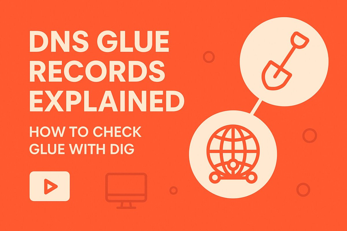 CDNsuncom's tweet photo. DNS glue records: the fix for DNS “chicken &amp; egg” failures. Learn to verify glue with dig (AUTHORITY vs ADDITIONAL). https://t.co/VqMbHy2PHr #DNS #dig https://t.co/LNAaJ31ZC2