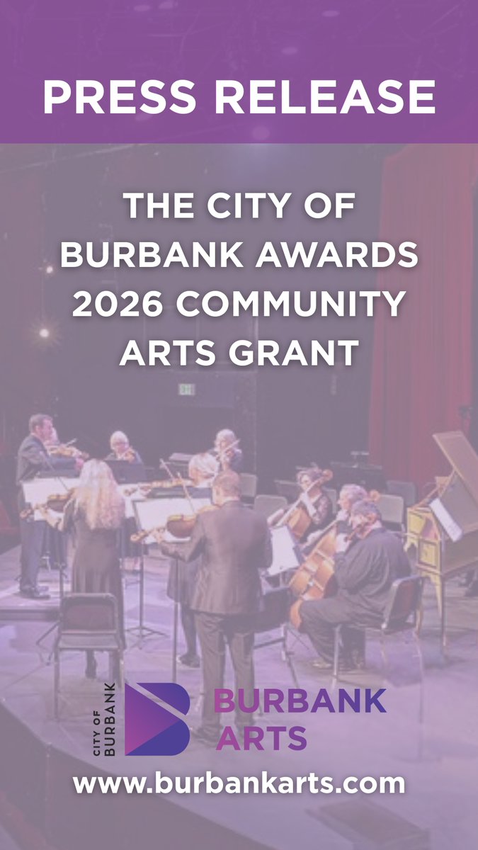 BurbankCA's tweet photo. 🏆✨ City of Burbank Awards 2026 Community Arts Grants.  View awardees here: https://t.co/cXOLRcBJZn https://t.co/gMbW5qIiSV
