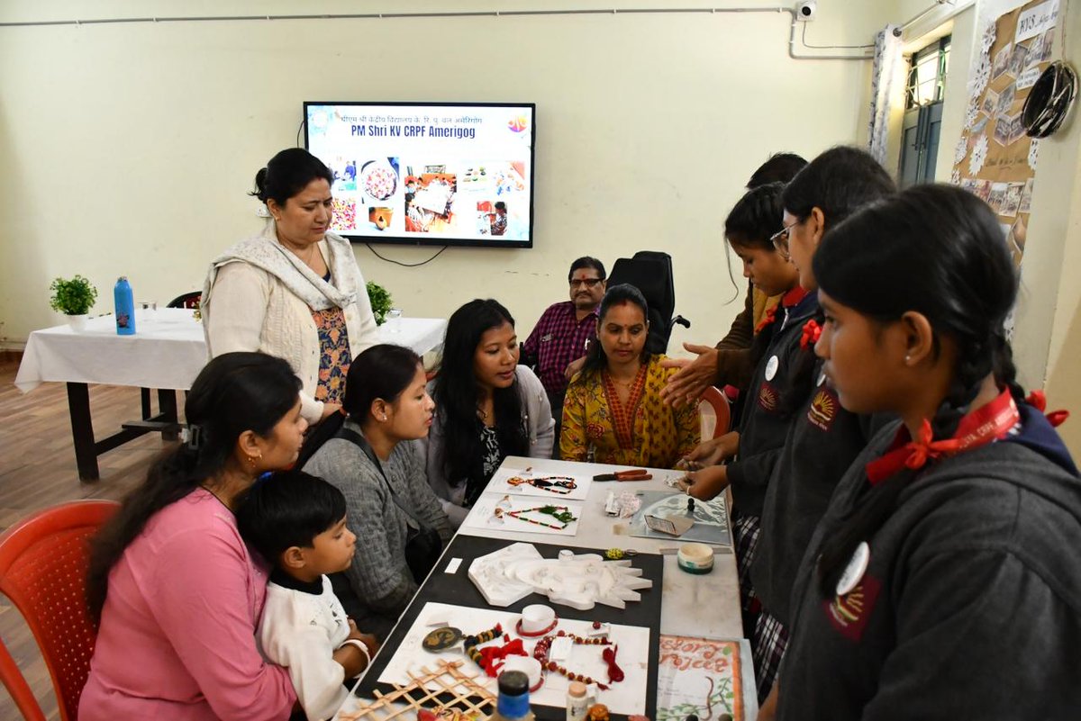 Under the guidance &amp; initiative of Smt. Neelam Dhyani, Head RCWA, the wives of CRPF jawans were provided vocational training by teachers &amp; students of KV School. The ladies learnt skills such as making incense cones, jewellery, scented candles, etc. #skilldevelopment. <a href="/cwacrpf/">CWA CRPF</a>