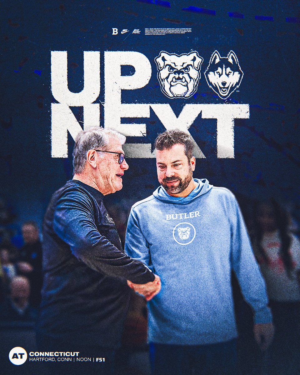 Headed to Hartford. 🔜 

🗓️ Saturday, February 7
🆚 UConn
🕛 Noon ET
🏟️ PeoplesBank Arena
📺  FS1