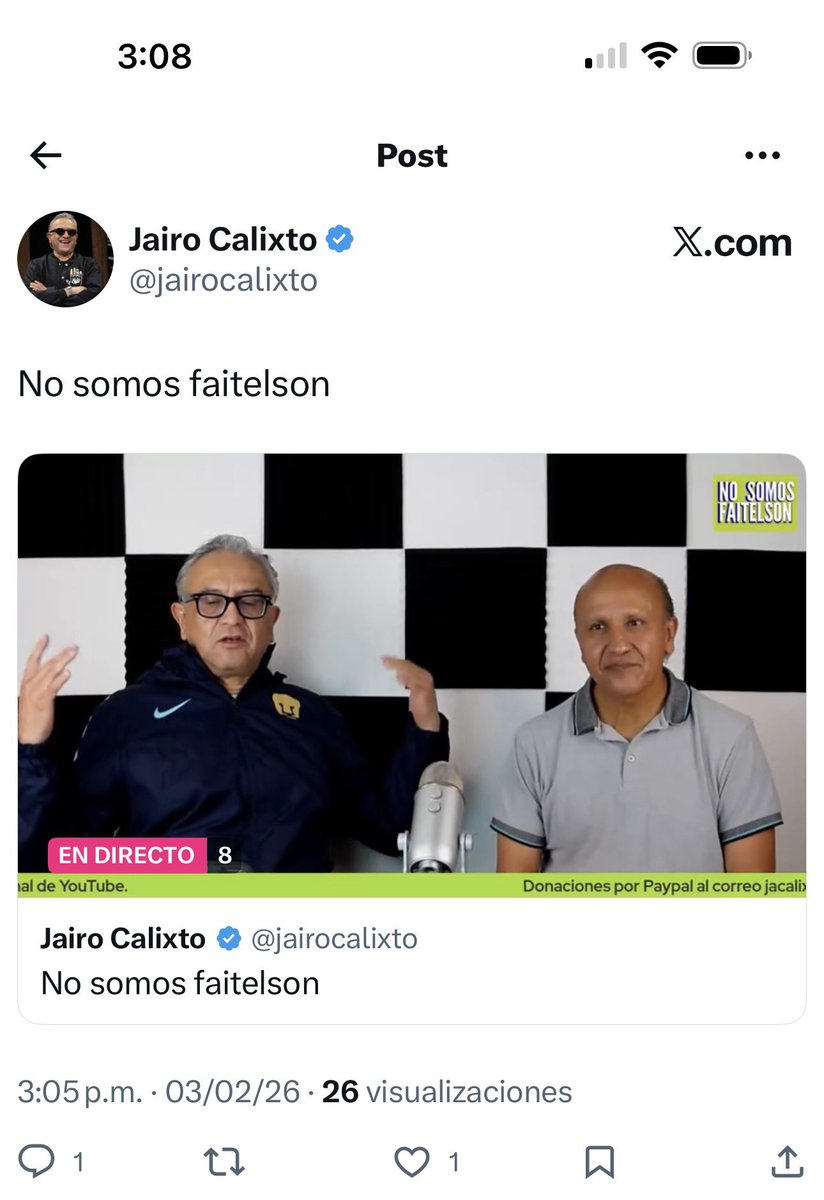 Pasen a ver a este grandísimo pendejo sin gracias ni talentos, el tal <a href="/jairocalixto/">Jairo Calixto</a> . En su cuenta presume dizque más de 200 mil seguidores, ficticios obviamente, porque en sus lives no levanta ni a 10 imbeciles 

Solitos se exhiben. Igualito que la marrana <a href="/MemeYamelCA/">MemeYamel</a> 🤣🤣🤣