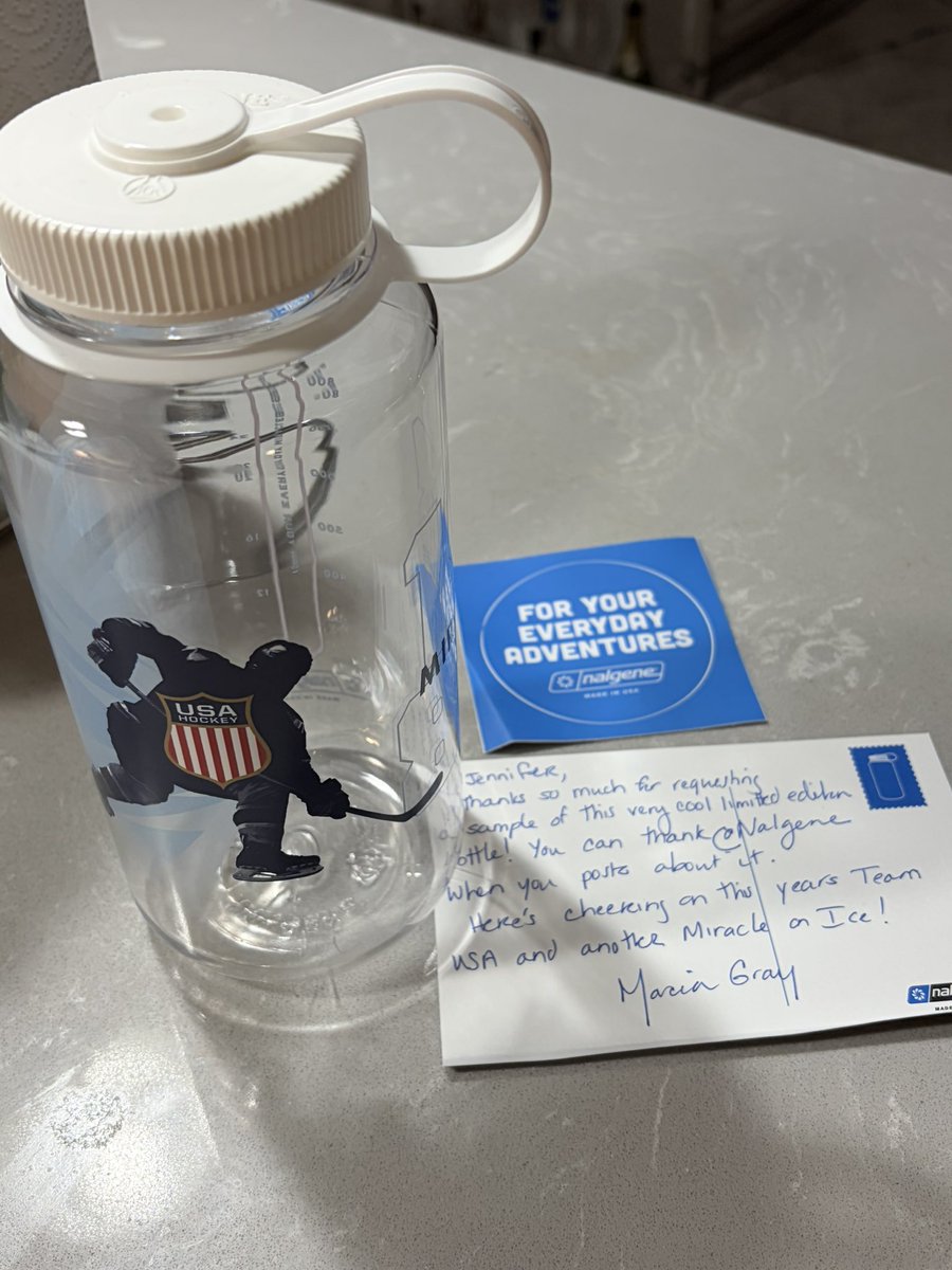 JennyStreeter3's tweet image. Thank you @nalgene for this super cool and cute water bottle ahead of the Men’s ice hockey tournament in this year’s Winter Olympics!

Really appreciate you keeping this hockey reporter hydrated🚰🇺🇸
