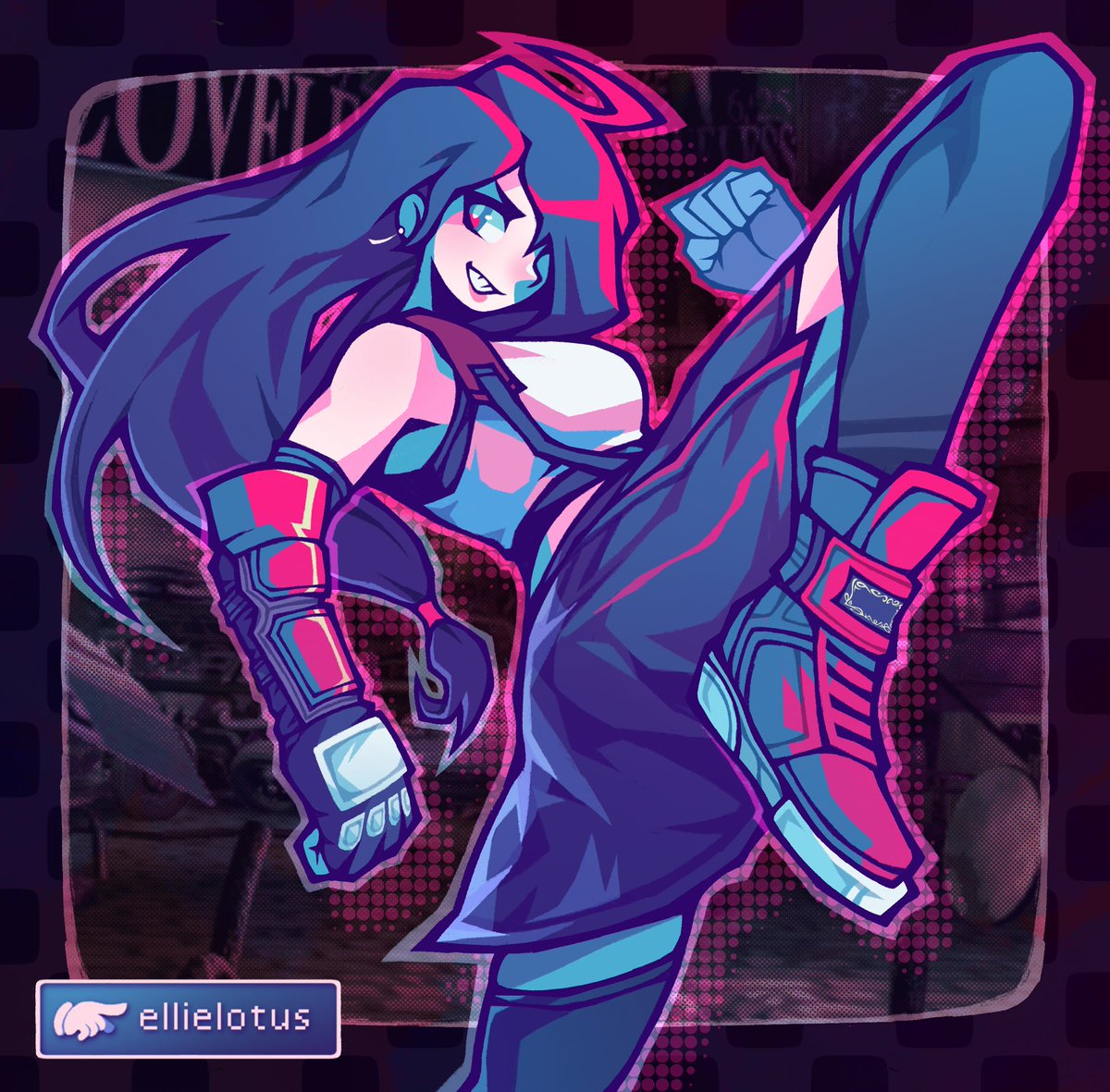 ellielotusart's tweet image. Smash ‘Em, Rip ‘Em 💥✨

#FinalFantasy #Tifa #fanart