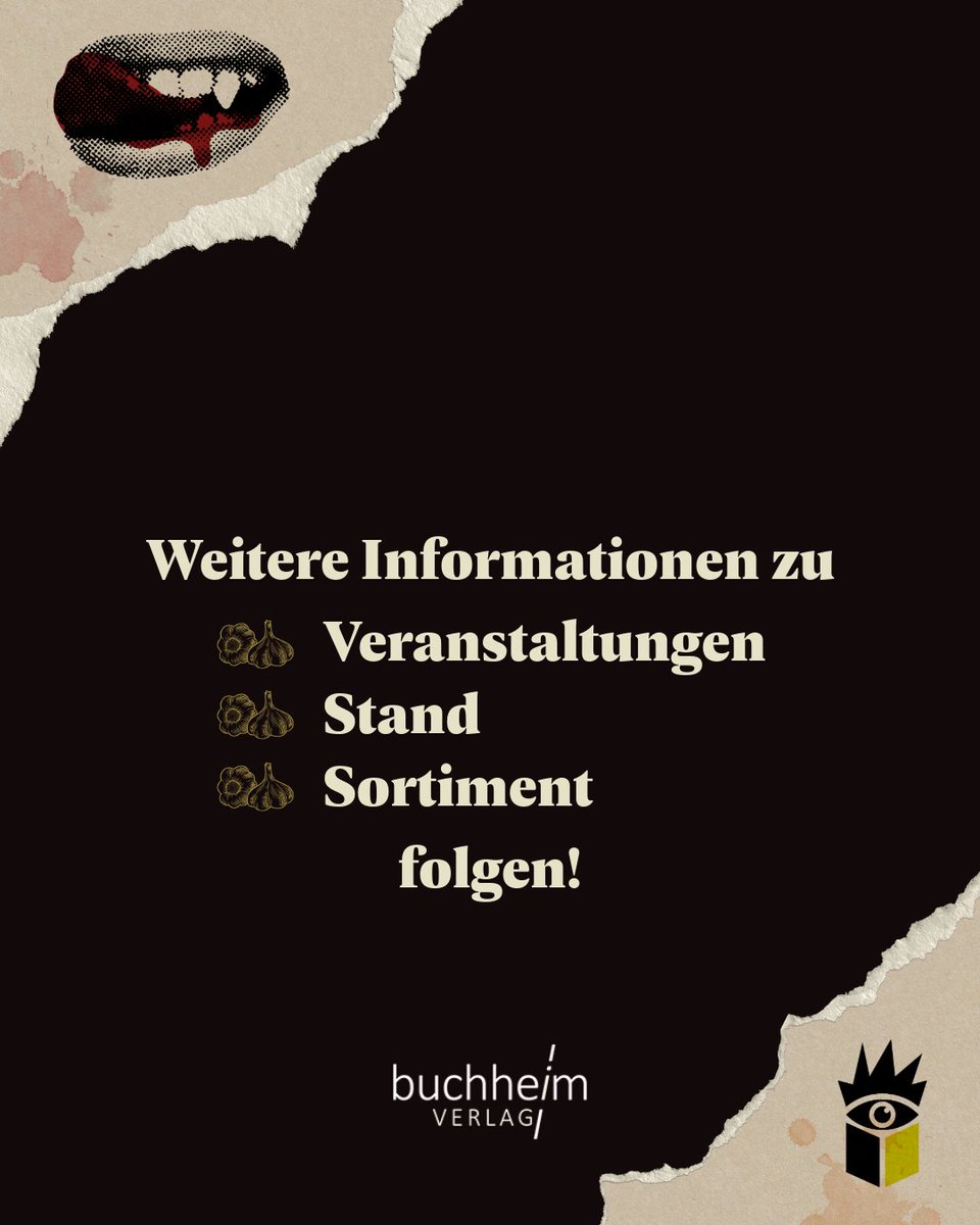 BuchheimVerlag's tweet photo. Hallo Leipziger Buchmesse 2026! 🖤

Auch dieses Jahr sind wir wieder auf der Buchmesse dabei und freuen uns, euch unsere diesjährigen Gäste vorzustellen!

Wir freuen uns auf Stephen Graham Jones und Oliver Kern!
Pünktlich zur Buchmesse erscheinen ihre Vampir-Romane bei uns!🦇 https://t.co/BKSALlSNdX