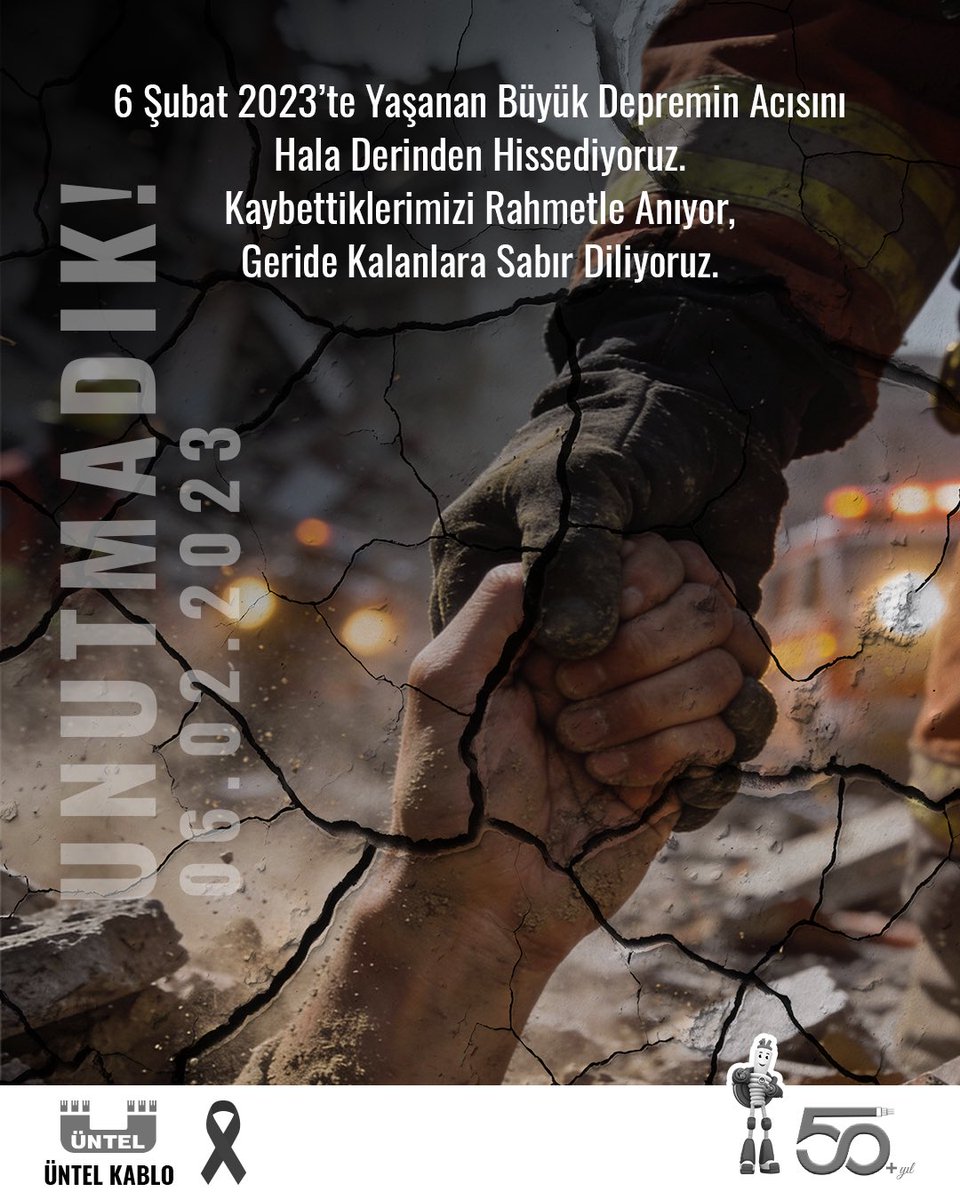 6 Şubat 2023’de yaşanan “Asrın Felaketi”nin acısını hala derinden hissediyoruz. Kaybettiklerimizi rahmetle anıyor, geride kalanlara sabır diliyoruz. 🥀

#6şubat2023 #hatay #kahramanmaras #asrınfelaketi #deprem