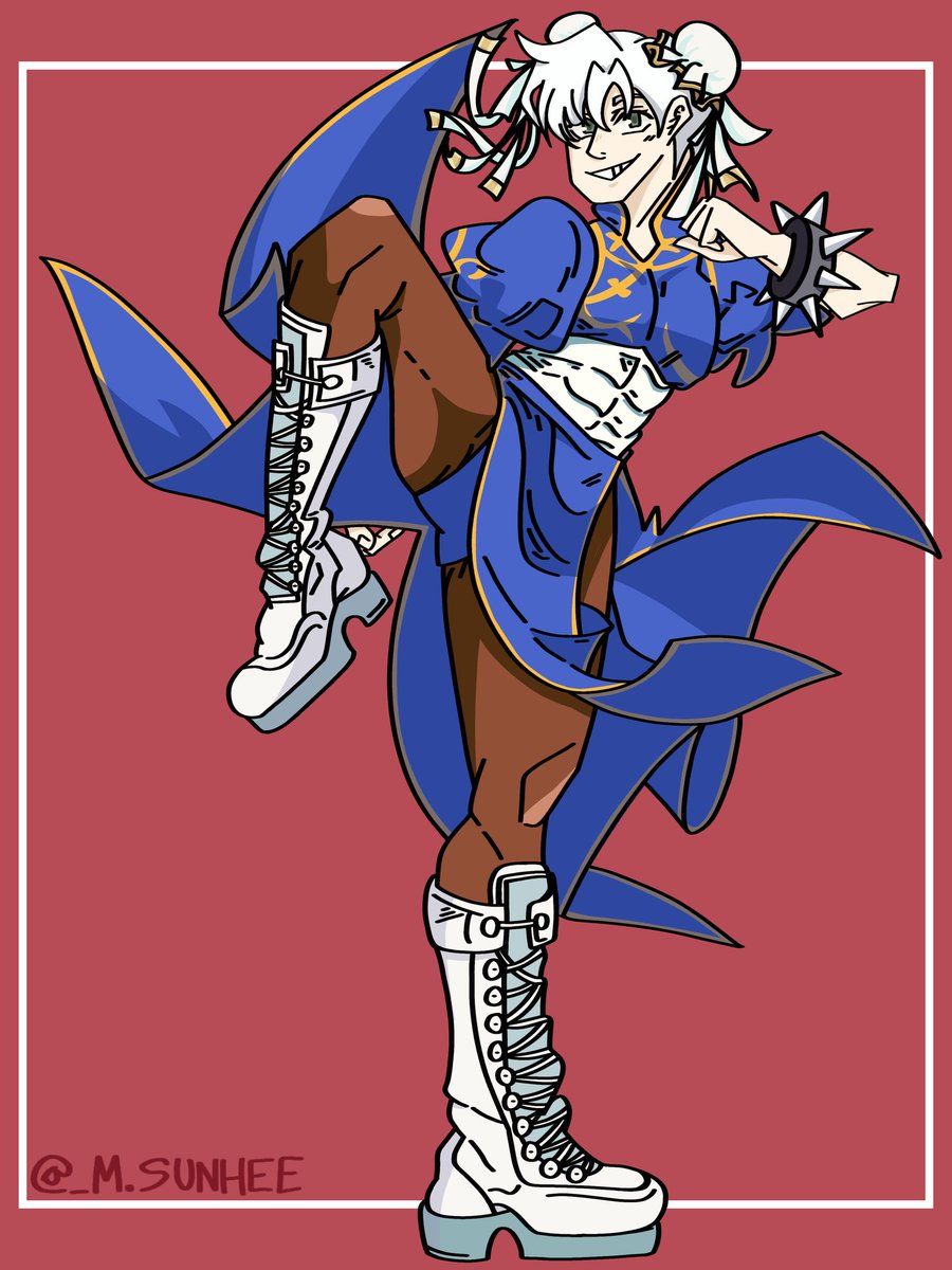sunhee_m's tweet photo. Dante + Chun-Li
#DevilMayCry #StreetFighter #Dante #ChunLi https://t.co/tUjaiAZKvc