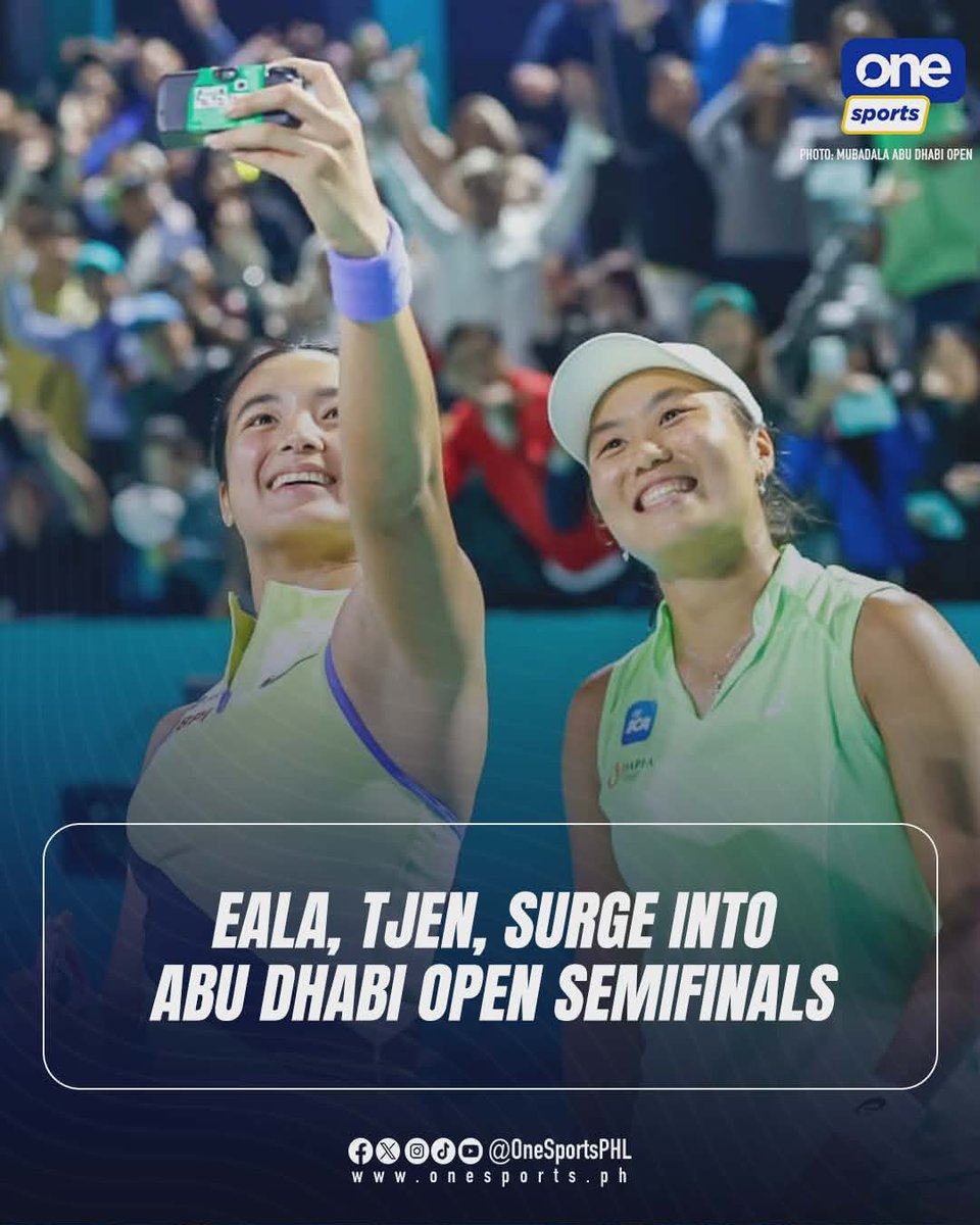 SEA-MIS BOUND 😤🇵🇭🇮🇩

Southeast Asian duo Alex Eala and Janice Tjen charge past China’s Zhang Shuai and Spain’s Cristina Bucsa to reach the semifinals of the Abu Dhabi Open doubles, 6-3, 6-3!

#AlexEala #MubadalaAbuDhabiOpen