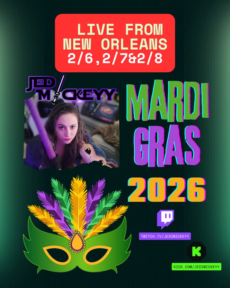 Back to playing some @swtor.com today!!!!

Join me this weekend for an extra special weekend long IRL!

💜 twitch.tv/jedimickeyy
💚 kick.com/jedimickeyy