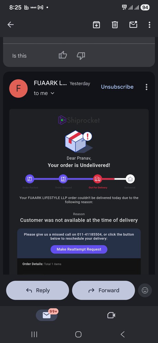 icseimpnotes's tweet photo. @BlueDartCares @BlueDart_ @ShiprocketCare @fuaarkofficial I was supposed to recieve this order on 1st feb. Today is 5th feb and still it is not delivered. I'm going to raise a consumer court complaint against all of you if I do not receive the order tomorrow. Worst experience!! https://t.co/dZ7iv7kYgO