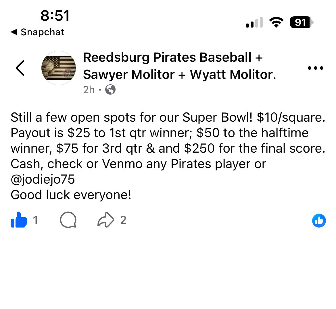 Reedsburg Pirates tweet media