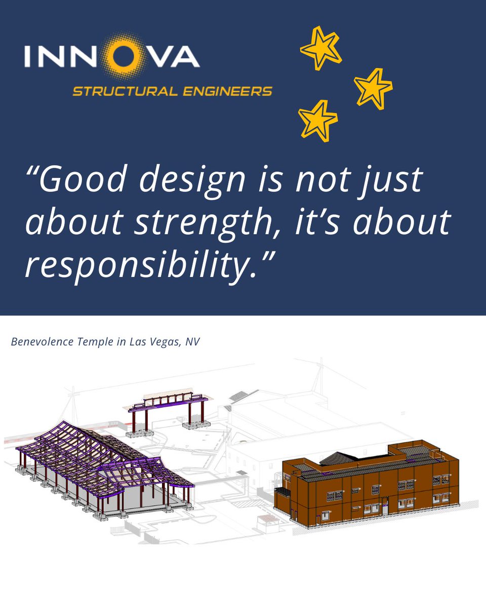 Responsible design means thinking beyond calculations, toward safety, longevity, and impact. 

We’re proud to provide structural design services for the Benevolence Temple in Las Vegas, NV, including the addition of three new buildings to support a growing community. #innova