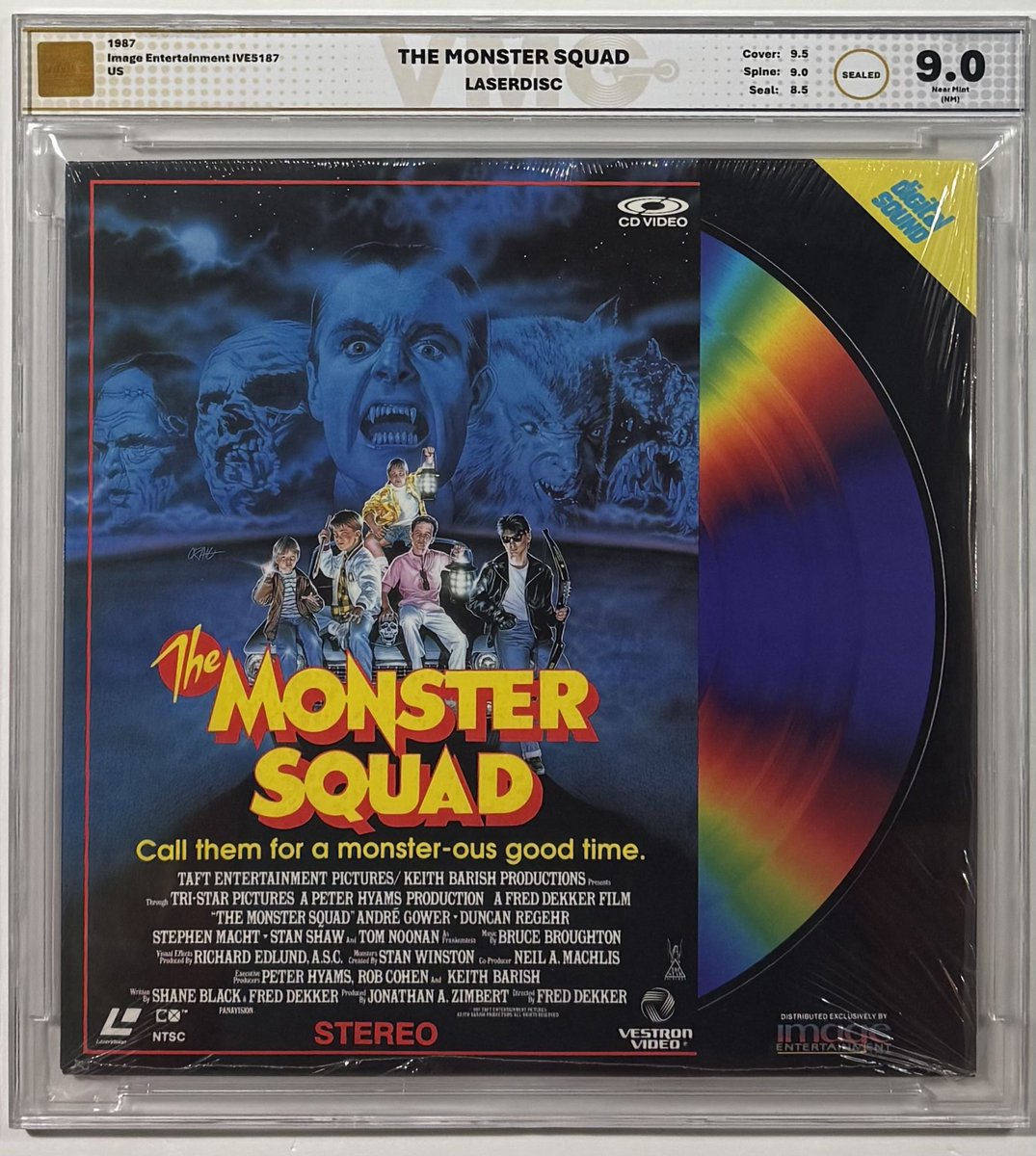 <a href="/vhsodyssey/">VHSodyssey</a> Nice sale! Amazing movie. We have this <a href="/VMGvinyl/">VMG Vinyl</a> 9.0 graded first pressing laserdisc of Monster Squad coming to <a href="/GoldinCo/">Goldin</a> this month!