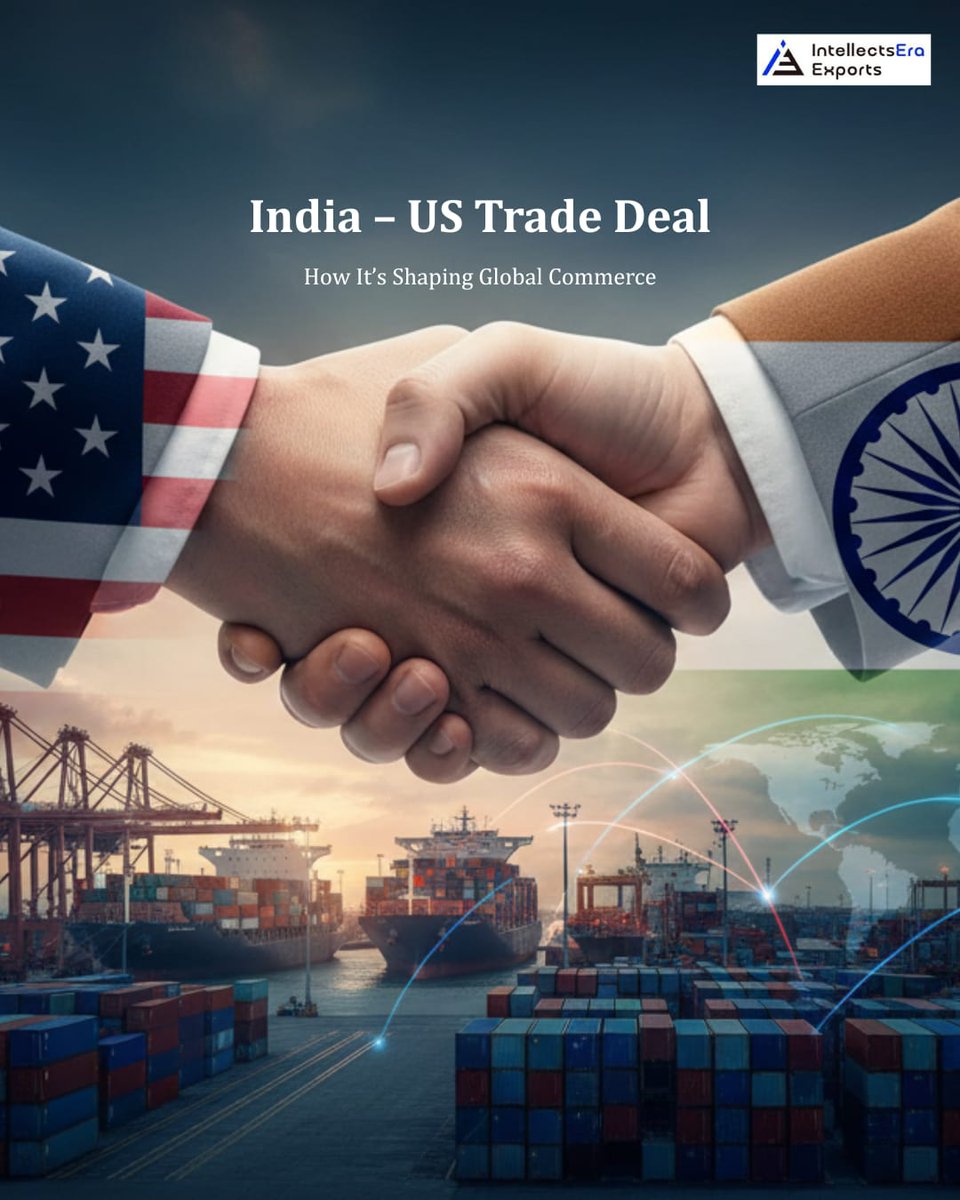 IEra_Exports's tweet photo. 🇮🇳🇺🇸 India–USA trade deal update:
• US tariffs on Indian goods cut to ~18%, improving export competitiveness. 
• First tranche of the pact expected by mid-March 2026. 
Exporters should prepare for evolving opportunities and expanded US market reach.
#IndiaUSTrade #Exports #usa https://t.co/XPf2HxT3ty