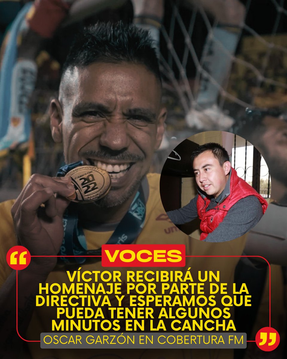 VOCES | 🗣️ "Le entregaremos un reconocimiento para que sienta el cariño del público desde las gradas"

En declaraciones para <a href="/CoberturaFM/">Cobertura FM 104.1 FM</a> El Gerente de Marketing de #Aucas, Óscar Garzón, habló del homenaje a Víctor Figueroa en la #TardeOriental.

ℹ️ <a href="/AndyMoralesD/">Andrea Morales</a>

#HdATV #Aucas