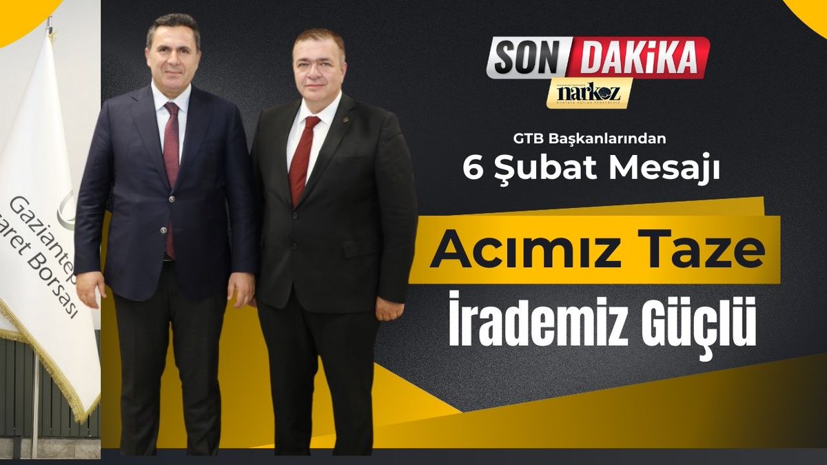 narkozhaber's tweet image. GTB Başkanlarından 6 Şubat Mesajı: “Acımız Taze, İrademiz Güçlü” narkozhaber.com/gtb-baskanlari… 
@gazianteptb @a_tiryakioglu @mehmetakinci27 #SONDAKİKA #GTB #deprem #6Şubat #sallandık #gaziantephaber #narkozhaber