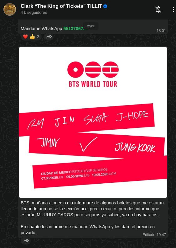 CintiaRG90's tweet photo. @BTSARMY_MXCO Vengo a reportar a este “king of the tickets” Que dice que Ya no hay baratos 🙄🙄 y yo me pregunto ¿quién le da los boletos? #ARMYNoCompraReventa https://t.co/ZqLtEUGSZz