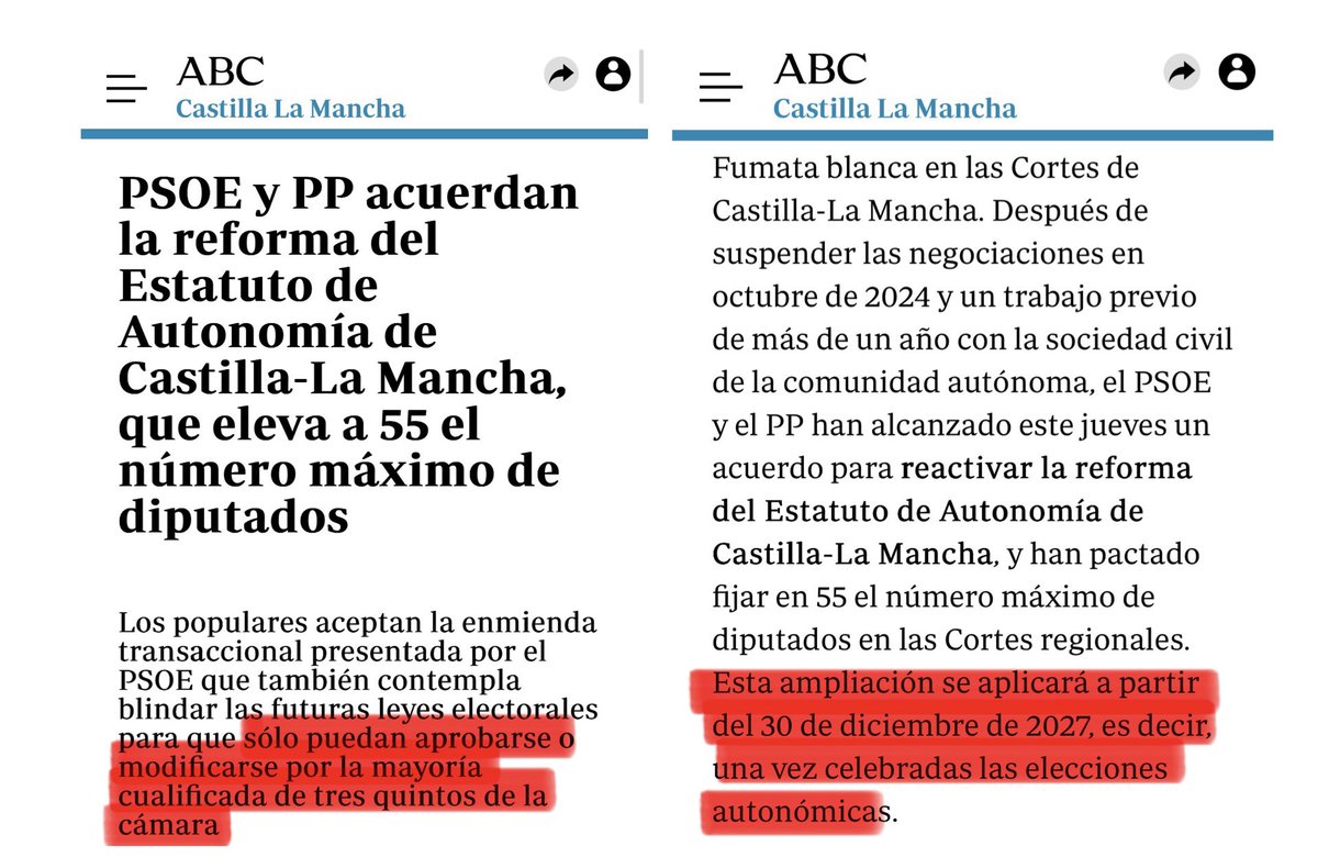 Mensaje a <a href="/paconunez_/">Paco Núñez</a> no sea que tenga desmemoria. Firmamos que no se podría cambiar la ley electoral hasta las elecciones de 2031 y que tendría que ser por acuerdo de los dos partidos. 

Por tanto, solo hay una razón para dinamitar el acuerdo: Tellado manda, Núñez obecede.

Paco