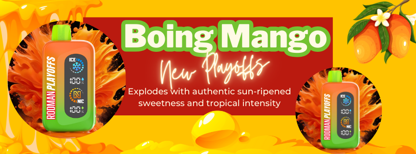 We are excited to introduce the newest addition to our Rodman Playoffs line of flavors... Boing Mango, a sweet and tropical burst that will keep you puffing! 

Check it out! 

rodman9k.com/products/boing…