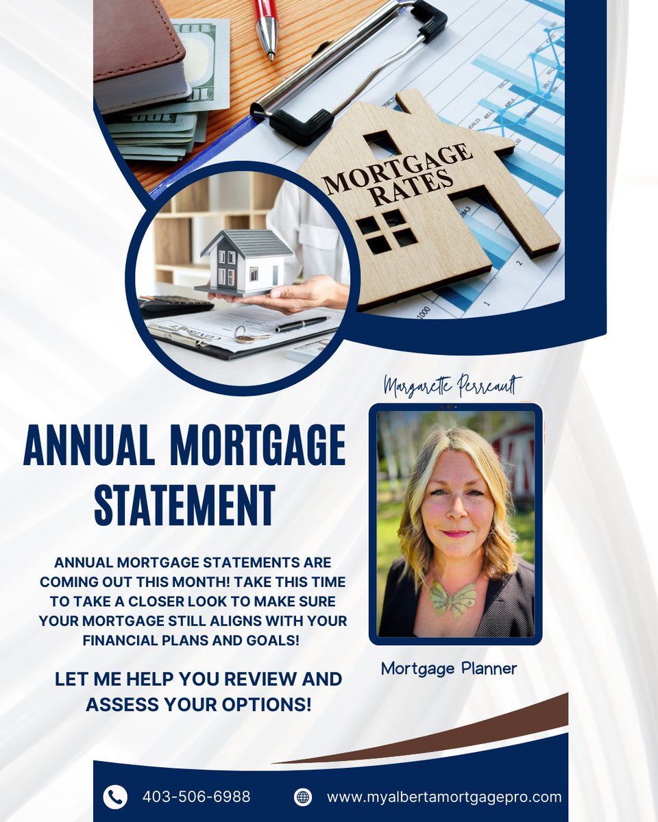 MargarettePerre's tweet photo. Annual mortgage statements are coming out 📬
Now’s the perfect time to review your balance, rate &amp; goals.  If your situation has changed, your mortgage may need to as well.

Margarette Perreault, Mortgage Broker
📞 403-506-6988

#MortgageReview #MortgageBroker https://t.co/reH3XZKy79