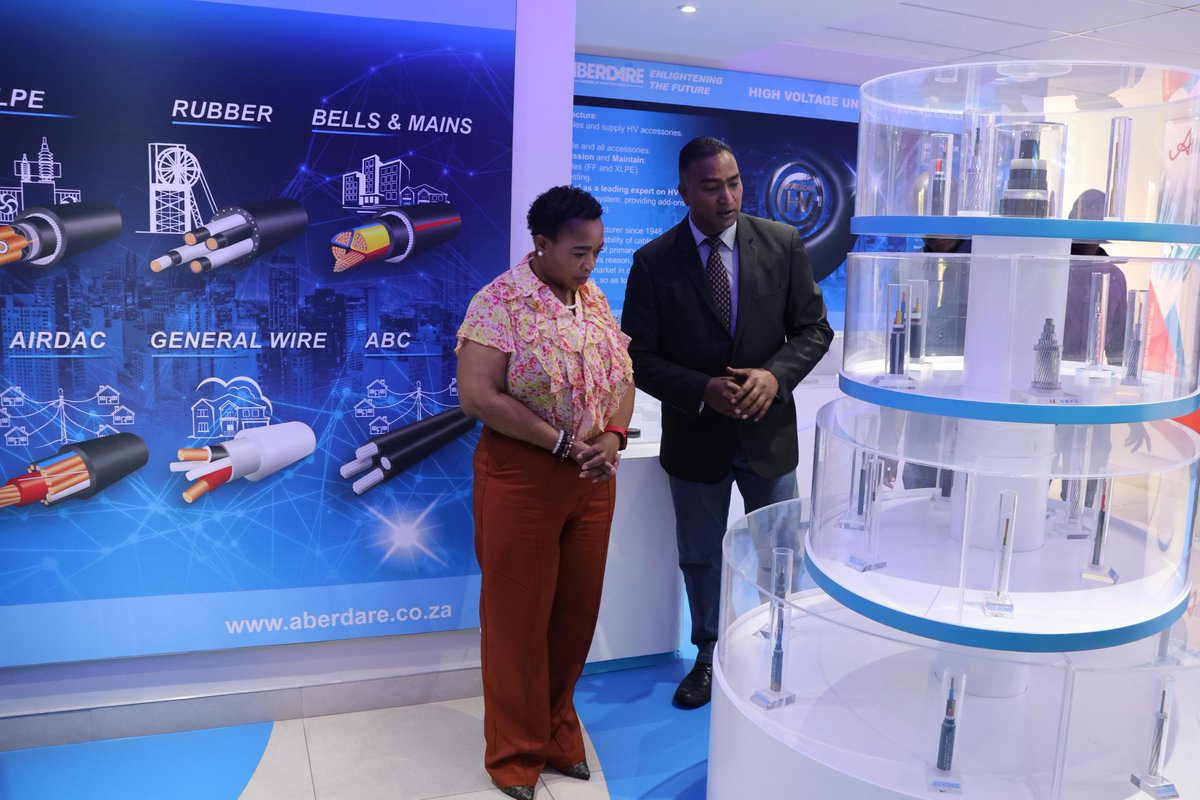 Following the meeting with the Chief Executive Officer of Aberdare Cables,  <a href="/DM_DHET_DubeN/">Dr Nomusa Dube-Ncube</a> and senior officials from the Department had the opportunity to tour the company’s warehouse.