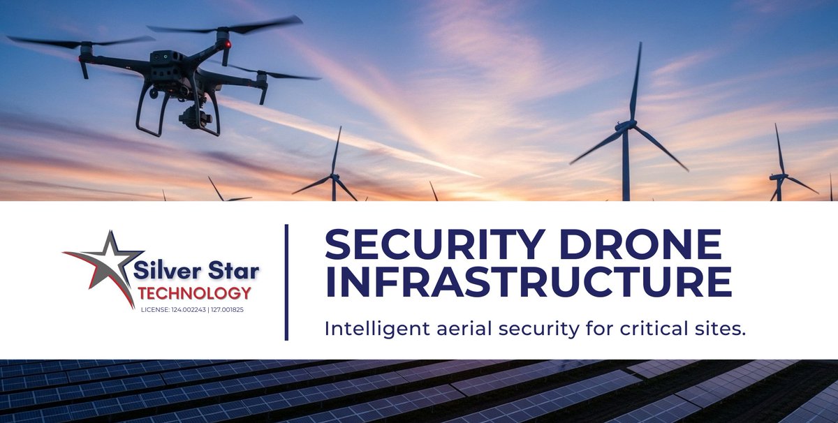 silverstartech1's tweet photo. Our drone infrastructure delivers real-time aerial awareness, rapid response, and adaptable surveillance for critical environments. Designed for precision and resilience, these systems help organizations prepare, protect, and mobilize. Learn more: https://t.co/LBQ3oDyBxU https://t.co/Gx6XpJPy7I