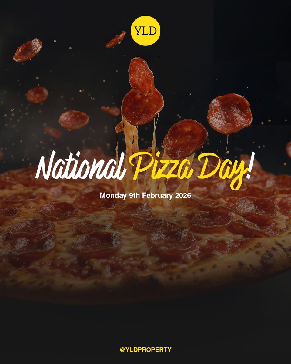What's you're favourite Pizza topping?🍕

Whether it’s a takeaway on the sofa or a dinner with friends, celebrate National Pizza Day by enjoying a slice... or two!

#nationalpizzaday #YLDProperty #celebrate