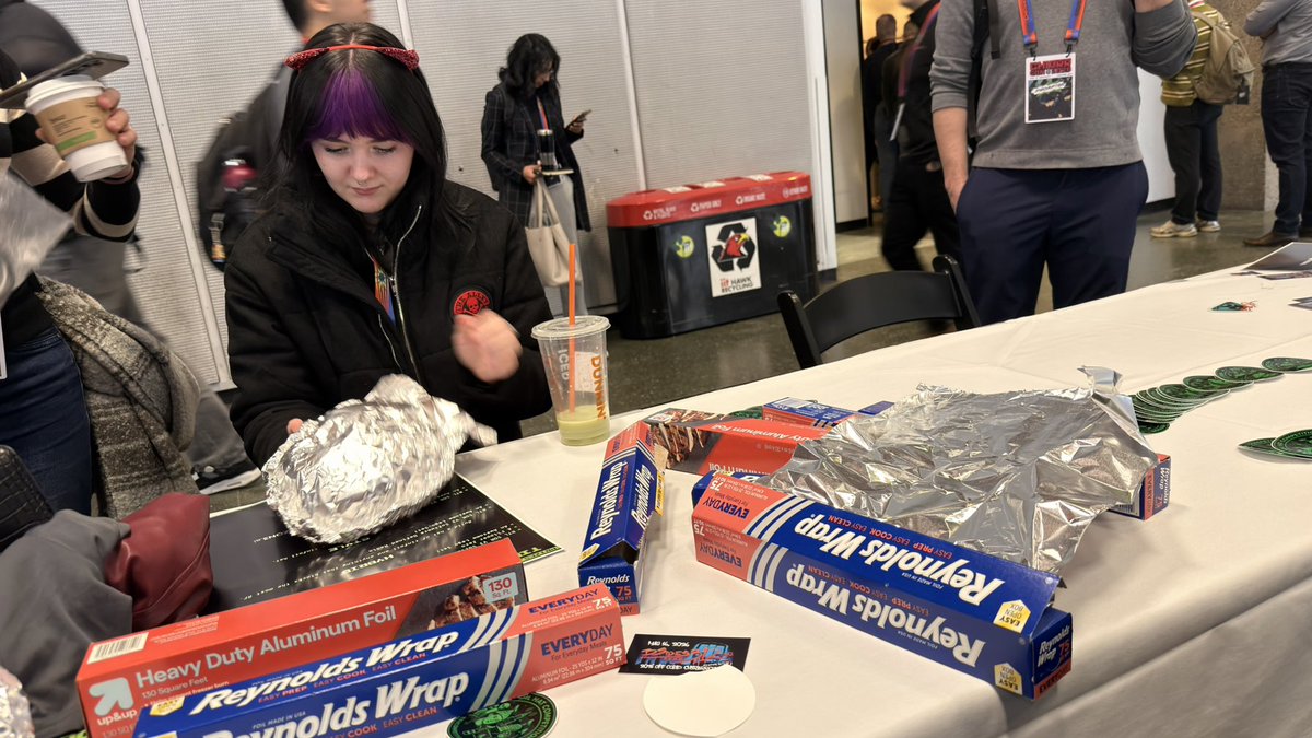 BurbsecEast's tweet photo. At ChiBrrCon? Come see at the Tin Foil Hat Village for aggressively friendly competition, limited edition BurbSec East shirts, stickers, and Security @bsides312 discount codes!! https://t.co/JceHfcpv16