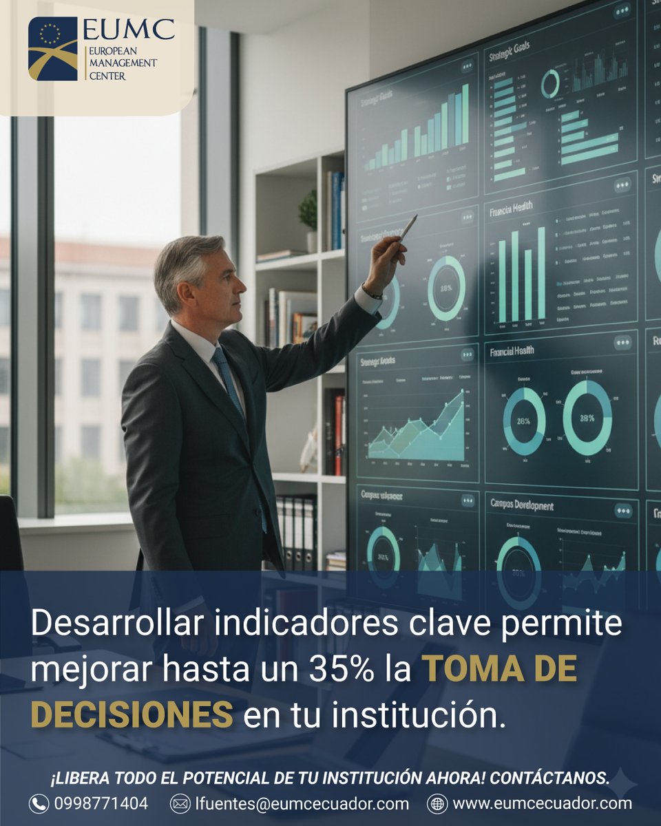 eumcecuador's tweet photo. Decidir sin indicadores claros es arriesgar el futuro. Cuando los datos no son confiables, la estrategia falla. Desarrollar indicadores mejora hasta un 35% la toma de decisiones. 

Potencia tu organización. WhatsApp https://t.co/T0FSr069Fl · 0998771404 · lfuentes@eumcecuador.com https://t.co/7N56Cww9Fj