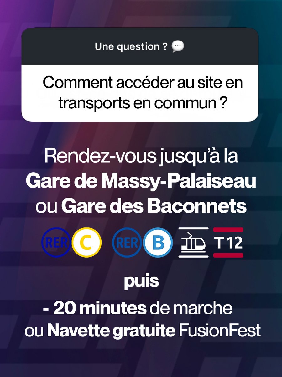 FusionFestWorld's tweet photo. ✅ Prêt pour le #FusionFest ?
On a votre guide ultime : FAQ dispo 🎉

🎟️ Billets &amp; Pass Culture
📍 Accès &amp; Transports
🎮 Gaming &amp; Challenges
🍔 Food &amp; Drinks

🎫 Prends ton pass : lien en bio https://t.co/ipYQlZLX63