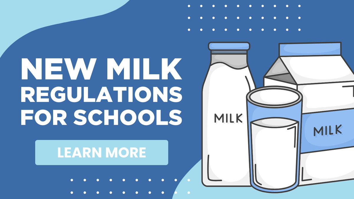 The Whole Milk for Healthy Kids Act updates milk options for the National School Lunch Program (NSLP), allowing whole and reduced-fat (2%) milk to be served at lunch.

Check out our latest blog post to see what this means for school nutrition programs:
healthepro.com/new-milk-regul…