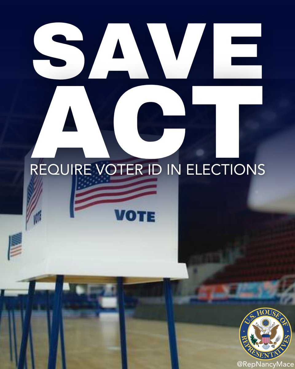 The SAVE Act has our full support.

ONLY American citizens being eligible to vote in our elections is DEMOCRACY. The only people who seem to have a problem with requiring voter ID are our colleagues on the Left who rely on non-citizens to keep their seats.