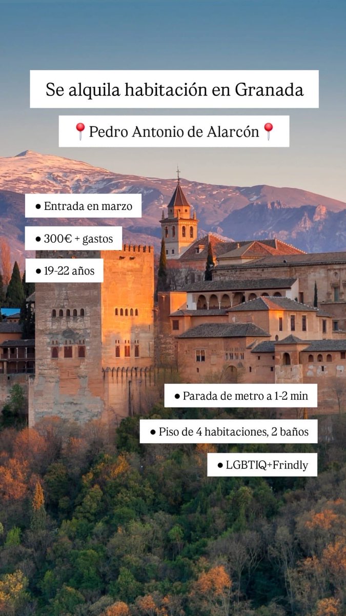 anx_espr's tweet photo. Se busca compañera de piso en Granada
#pisosgranada #pisogranada #ugr #estudiante #granada https://t.co/8ecdMWwueB