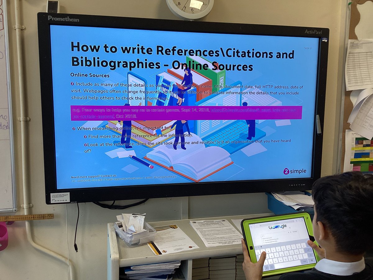 year_holy's tweet photo. In our Computing session, we found out how to reference sources in our work online. Alongside this, we searched the internet with a consideration for the reliability of the results of sources to check validity. #ComputingHFB10 #CatholicLife @HolyFamilyScho1 https://t.co/je5YTC4KOh