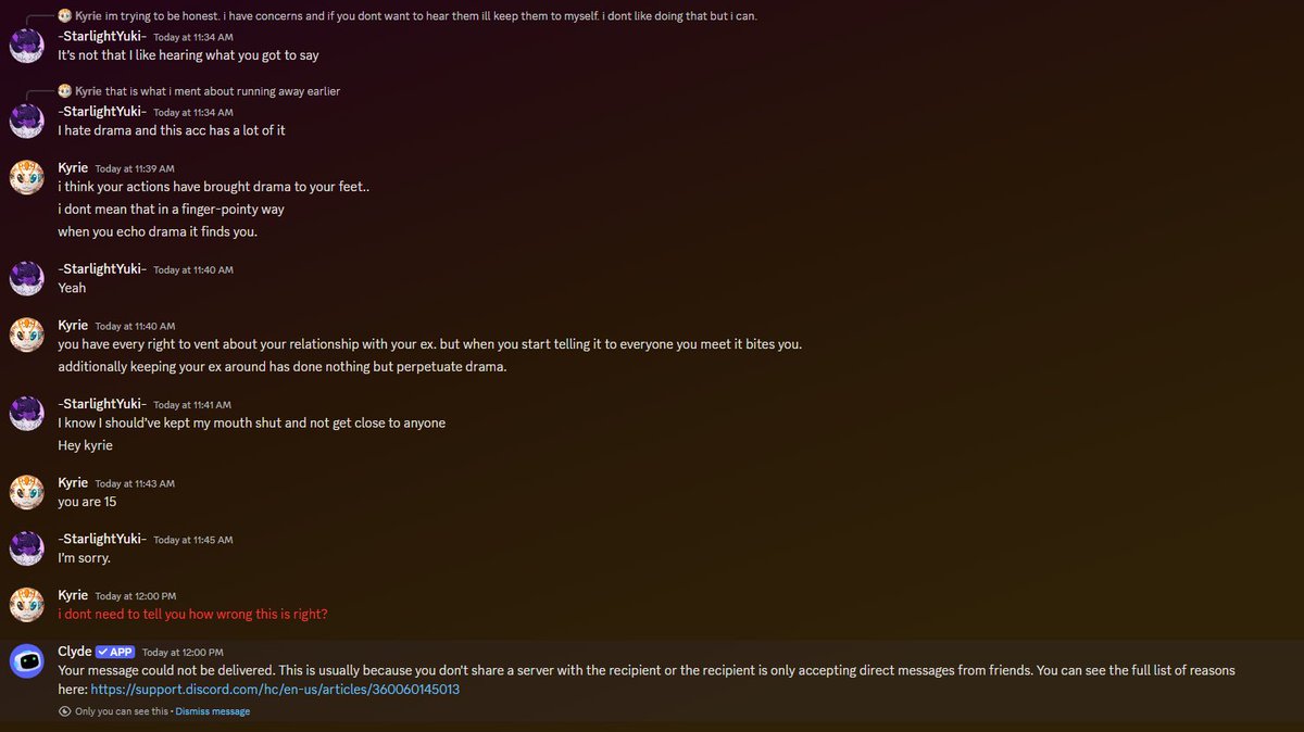 This is a strong warning to other people who may or may not know <a href="/StarlightYuki_1/">StarlightYuki 🔞</a> she is infact a minor, who enjoys age baiting people
The screenshots provided shows proof and evidence, more will be provided when we get more testimonies and screenshots to prove this even further,