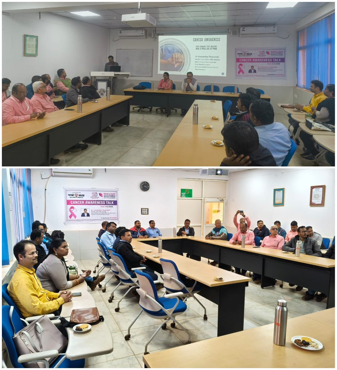 NALCO_India's tweet photo. On #WorldCancerDay, as part of #NALCO’s Annual Health Calendar, awareness programmes including Walk/Jog/Run, an #AwarenessSession and an #AwarenessRally titled “Pinkathon” were organized at M&R Complex, #Koraput, #Odisha - promoting health, early detection and collective action against cancer. @kishanreddybjp @satishdubeyy @MinesMinIndia @mygovindia @DPE_GoI @MoHFW_INDIA @HFWOdisha #CancerAwareness #Pinkathon #HealthForAll #WellnessATWork