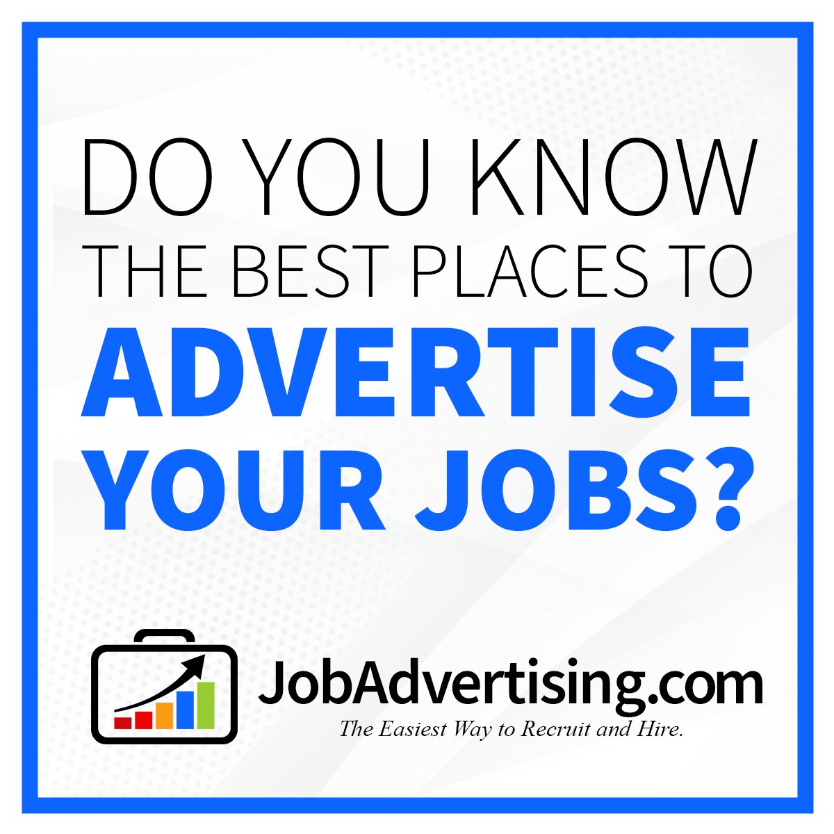 JobAdvertising.com does.

Our team of advertising experts uses smart technology and job-tracking data to guide your jobs to the platforms that deliver results. ✅

Ready for better recruiting results? Contact us today.
📞 (404) 915-7300

#HRcommunity 
#talentacquisition