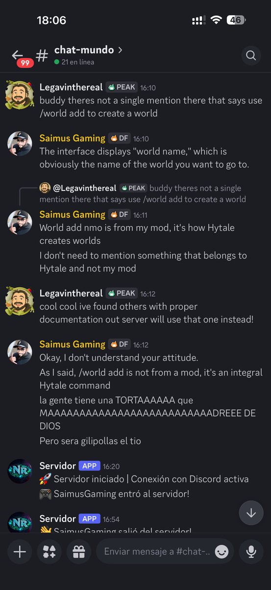 SaimusGaming's tweet photo. Sinceramente encima me preocupo por ayudar a la gente me viene con esas….

A veces odio a la sociedad…
@Hytale #Hytale #HytaleModding #GameDev #IndieDev #ServerTools

@CurseForge #legavinthereal https://t.co/4dD5EcmFqJ