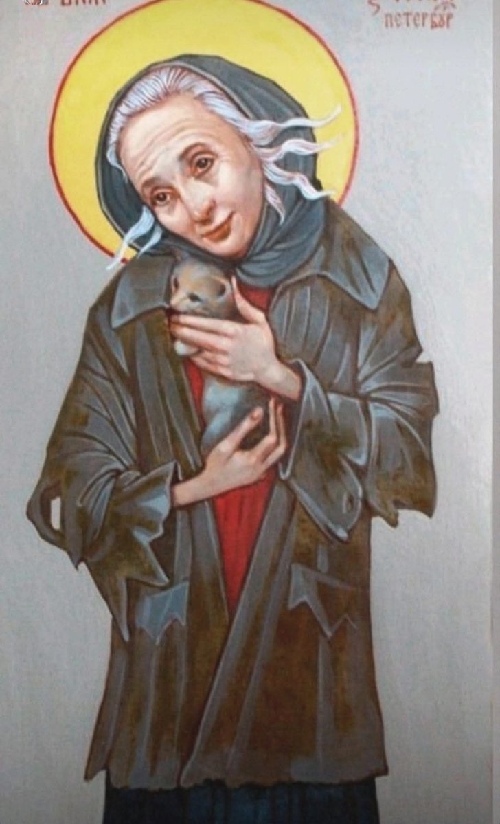 Свети Јован Шангајски је говорио још док није Света Ксенија прибројана светим, да јој се требају обраћати посебно жене. А преподобни отац Серафим Роуз је свом женском манастиру у Аризони дао икону Свете Ксеније да им буде заштитница. 
Радуј се блажена,заштити и сачувај нас грешне