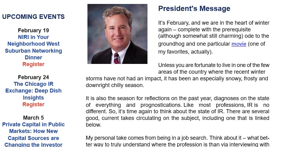 NIRI Chicago tweet media