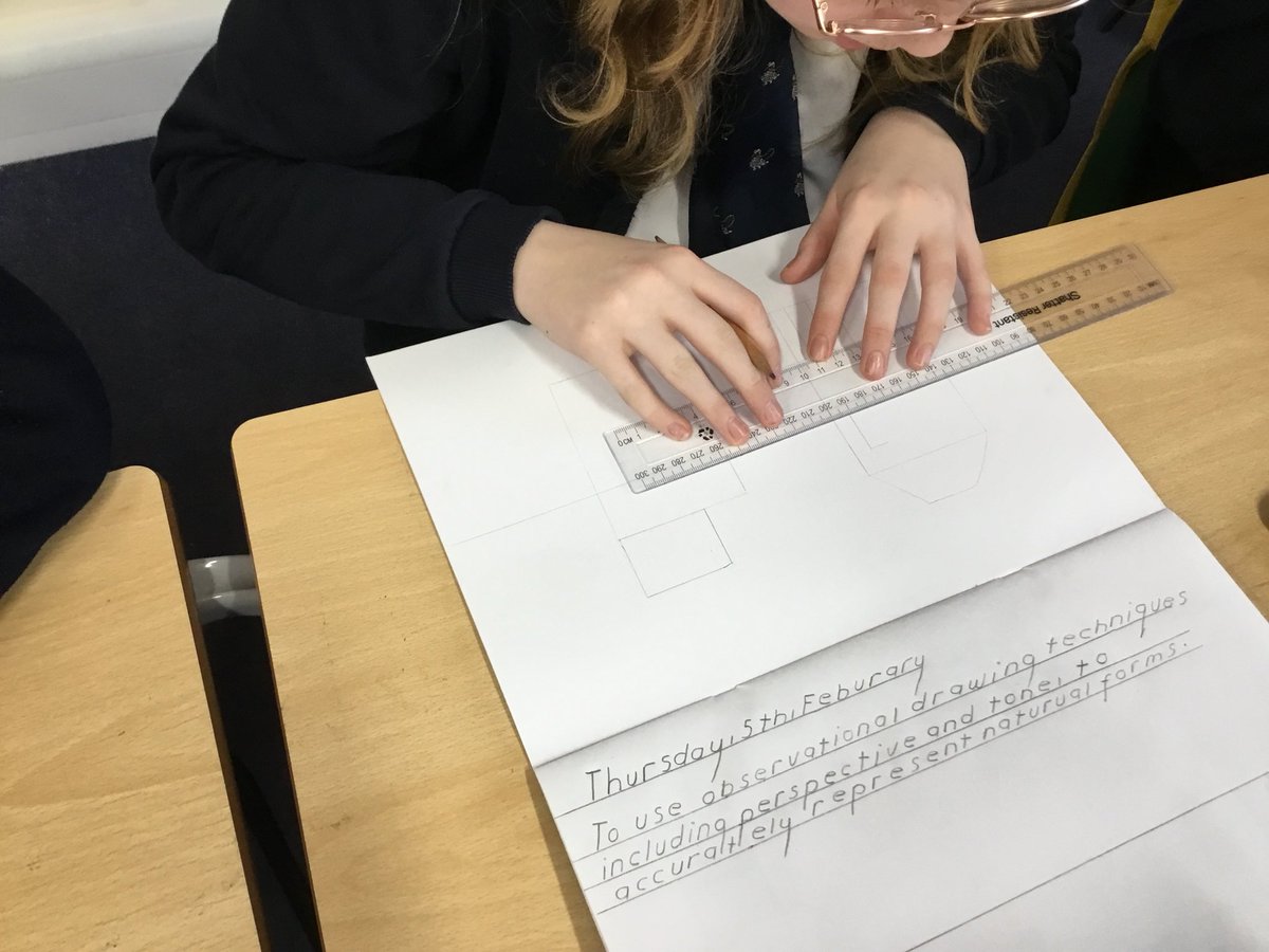 LancotSchool's tweet photo. Year 6 got creative this afternoon! ✏️🏙️ They explored vanishing points and followed detailed steps to sketch two buildings in perspective. These new skills will feed straight into designing their own eco-buildings 🌱 #Year6 #Art #PerspectiveDrawing #EcoDesign https://t.co/RApEe0hRx7