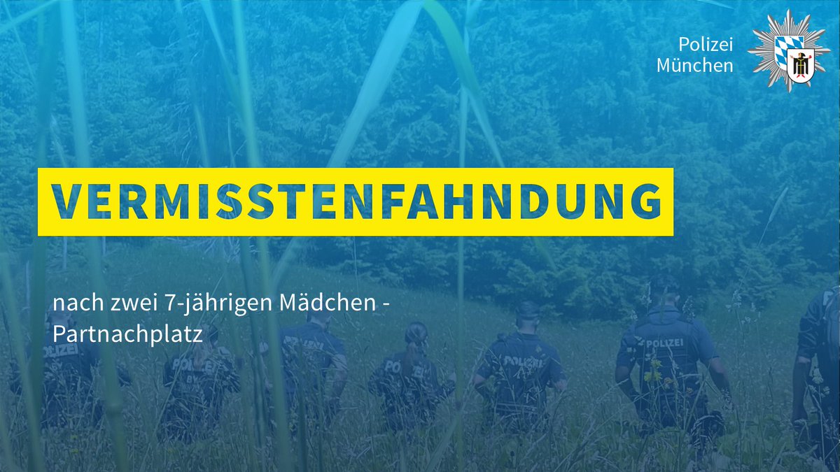 Seit Donnerstag, 05.02.2026, gegen 14:30 Uhr, sind zwei 7-jährige Mädchen aus einer Betreuungseinrichtung am Partnachplatz abgängig.

Eine Beschreibung gibt es im Link: polizei.bayern.de/fahndung/perso…