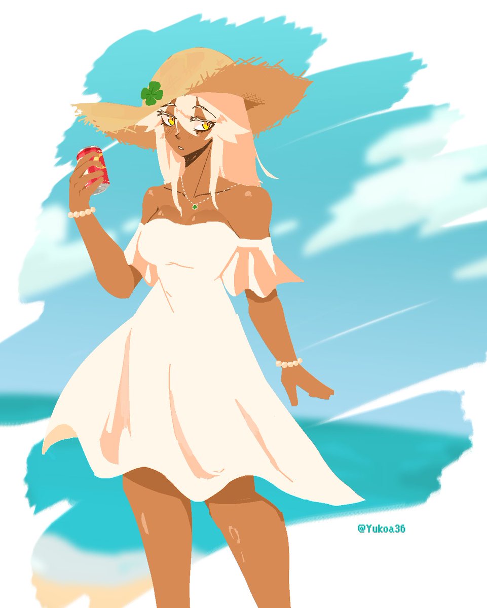 Ram in the beach with a pretty dress because she looks pretty  

#GUILTYGEAR