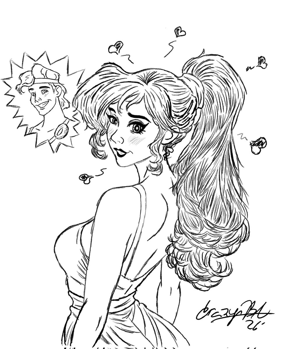 "I wont say, Im in Love" - Day 5
Continuing 14 Days of Valentine with another classic from Disney's Hercules. Always enjoyed the dynamic between Meg &amp; Hercules. 
©CrazyBA
#art #hercules #ArtistOnTwitter #valentineday #fanart #イラスト #artmoots