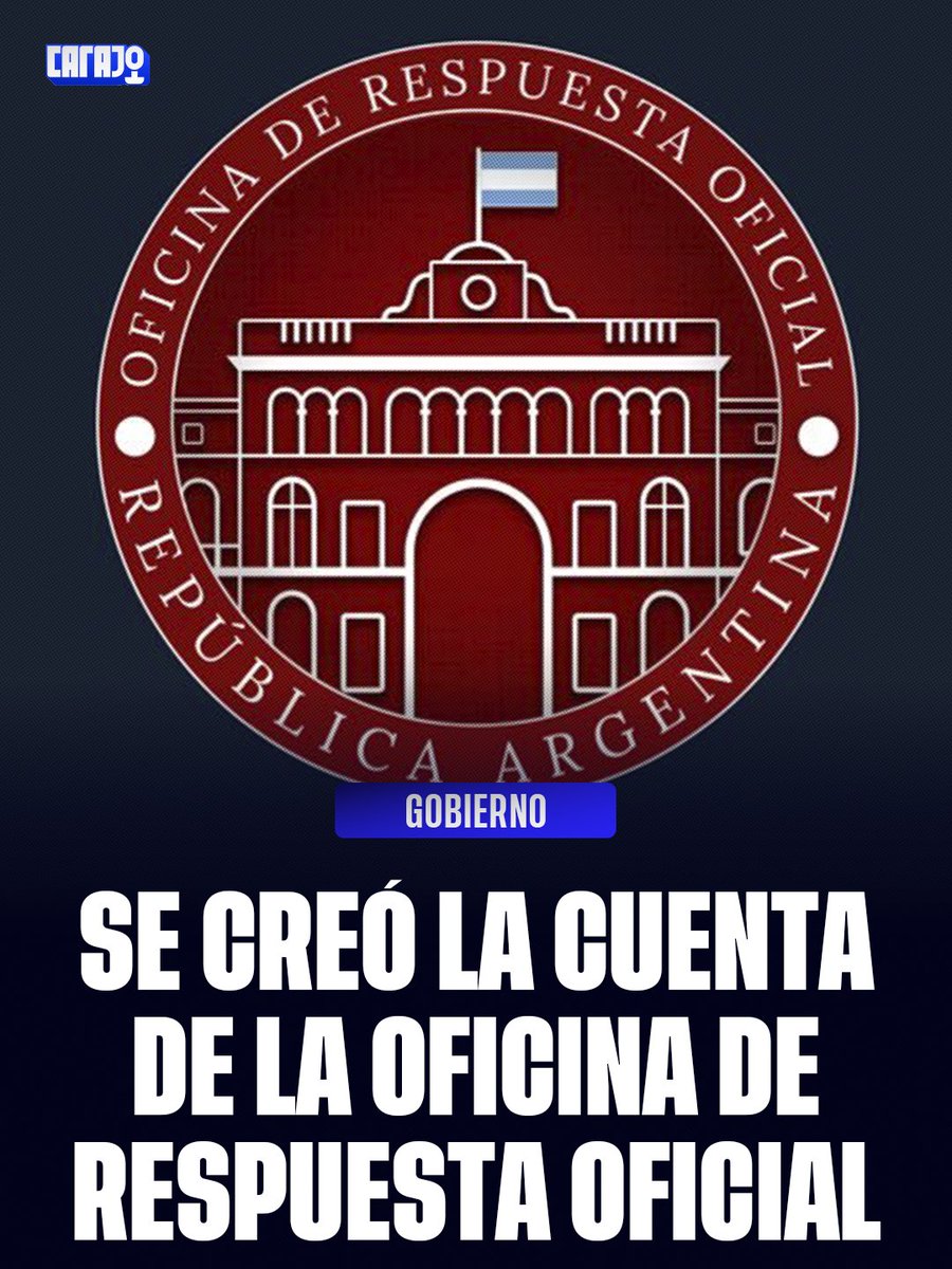 El Gobierno Nacional creó la cuenta de la Oficina de Respuesta Oficial con el fin de desmentir activamente la mentira, señalar falsedades concretas y dejar en evidencia las operaciones de los medios y la casta política.
