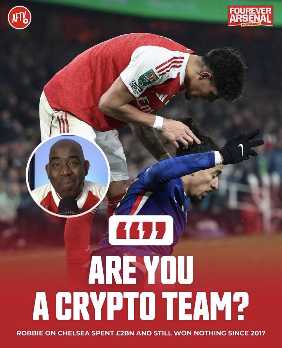 What the fu@k is he on about 😂

Chelsea
FA Cup (17/18)
UEFA Europa League (18/19)
Champions League (20/21)
UEFA Super Cup (21)
Conference League (24/25)
Club World Cup: 2 (22/25) 

Arsenal 
FA Cup (19/20)
&amp; that is all as I don’t count pre season friendlies