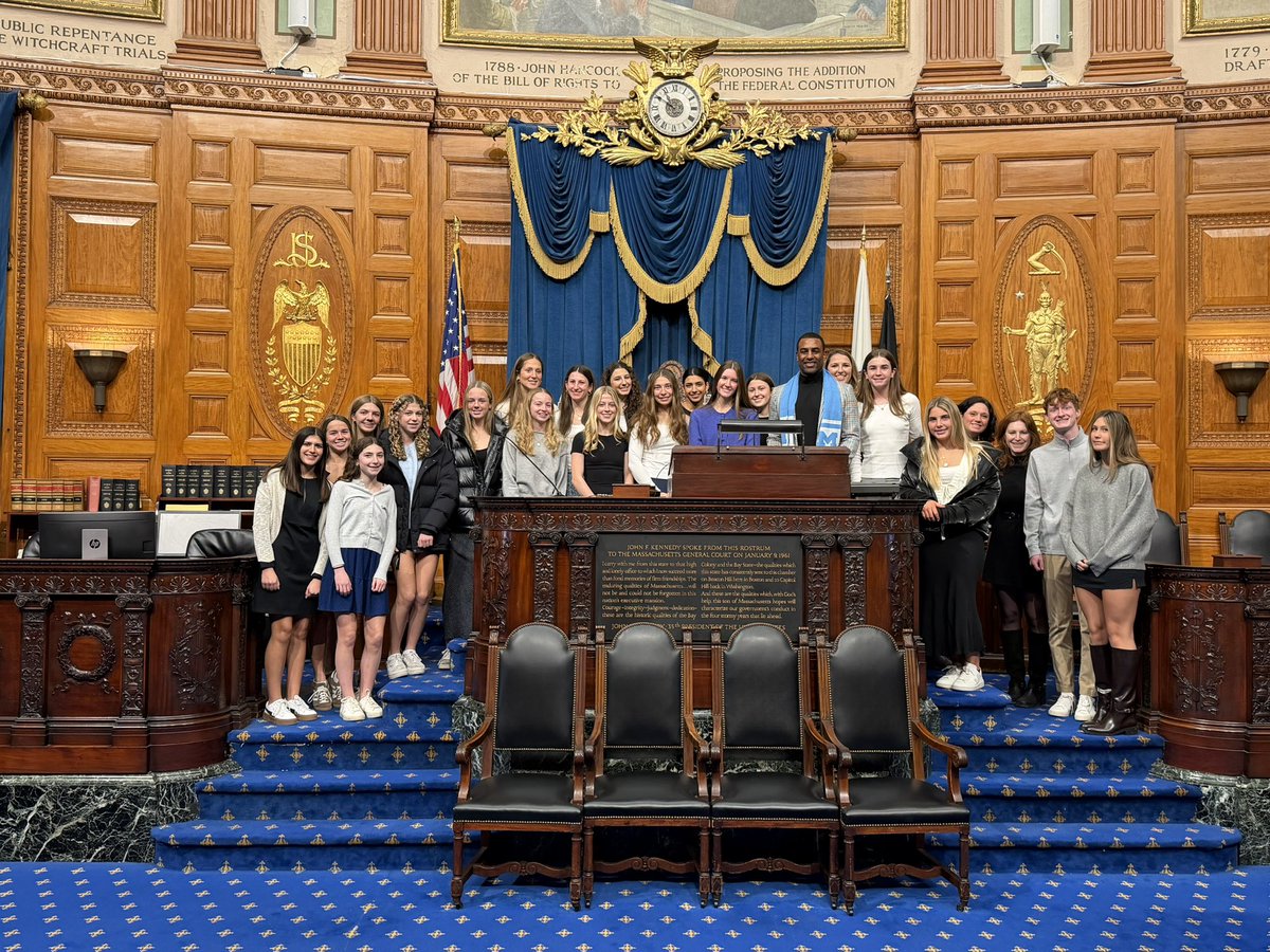MedfieldAD's tweet photo. Thank you to Rep Tarsky, @RepVaughn, &amp; Sen Rausch for having @MedfieldHS Girls Soccer @coachlohan D3 @MIAA033 State Champs to the State House. A true honor!

#NeverGetsOld

@coachmace @TVLSportsMa @JeffreyJMarsden https://t.co/khQj8aAuiu